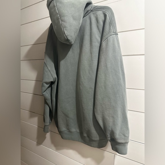 Brandi Melville Christy Hooded Jacket Sage Green One Size Full Zip - Picture 10 of 13